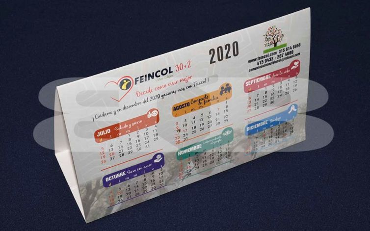 Calendario de mesa feincol